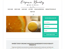 Tablet Screenshot of organic-beauty-recipes.com